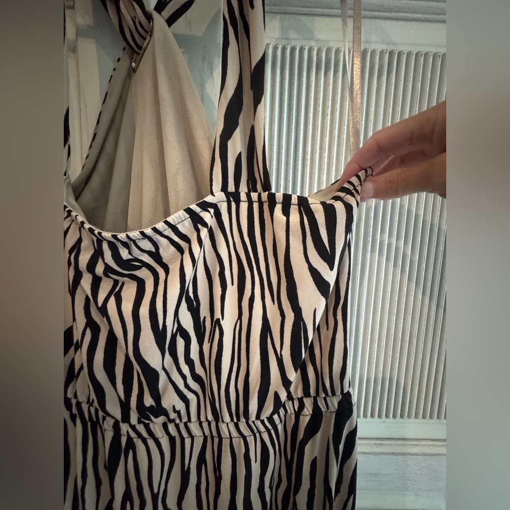 I.N.C. Zebra Printed Halter Maxi Dress, XL - Picture 14 of 16